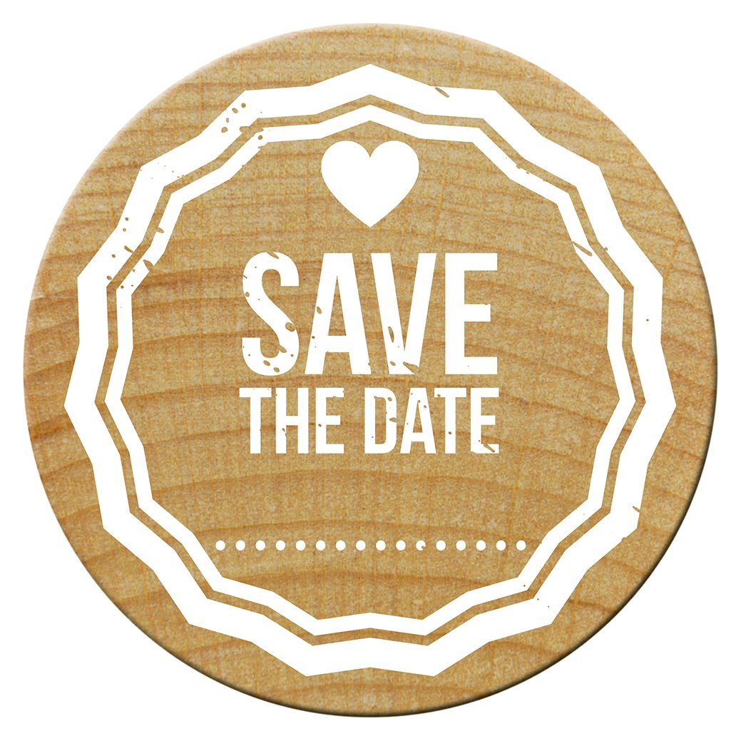 Holzstempel Save the date 4 ø 30 mm