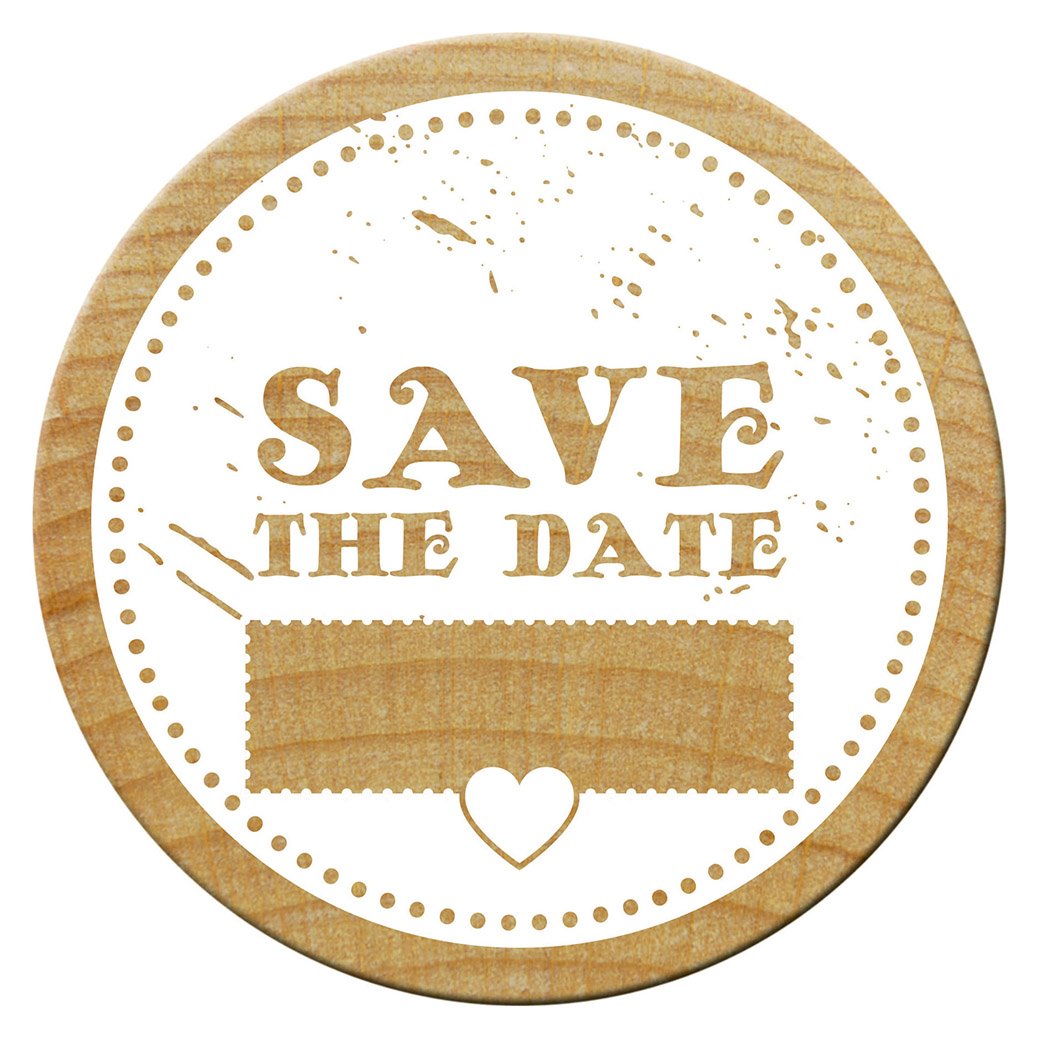 Holzstempel Save the date 5 ø 30 mm