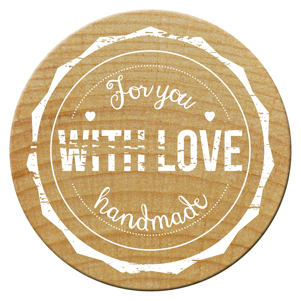 Holzstempel For you WITH LOVE handmade ø 30 mm