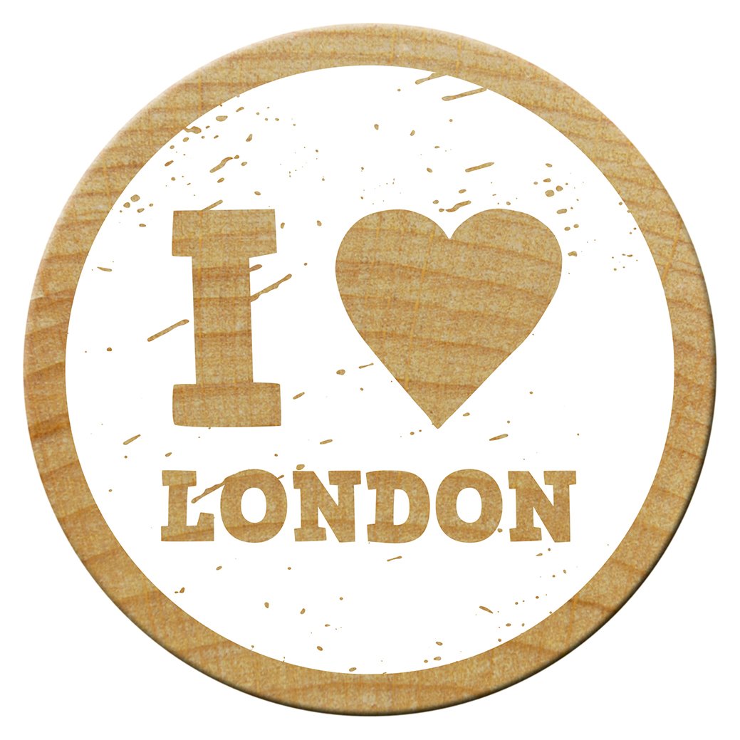 Holzstempel I love London ø 30 mm