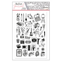 Lade das Bild in den Galerie-Viewer, Stampo Bullet Journal Stempelset Motiv: Hobbies 46-teilig
