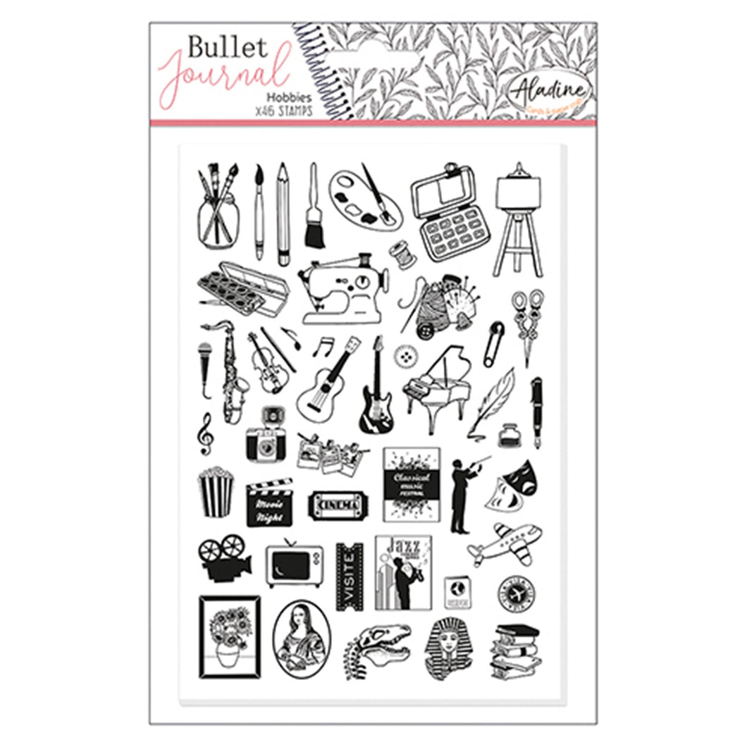 Stampo Bullet Journal Stempelset Motiv: Hobbies 46-teilig