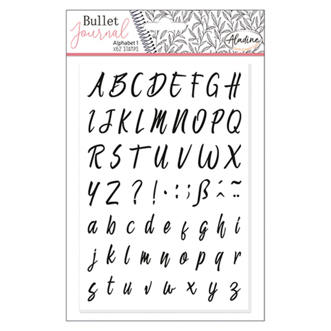 Stampo Bullet Journal Stempelset Motiv: Alphabet 1 62-teilig