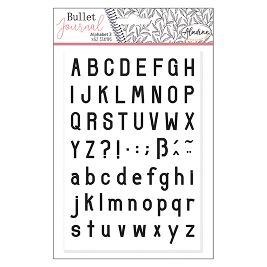 Stampo Bullet Journal Stempelset Motiv: Alphabet 3 62-teilig