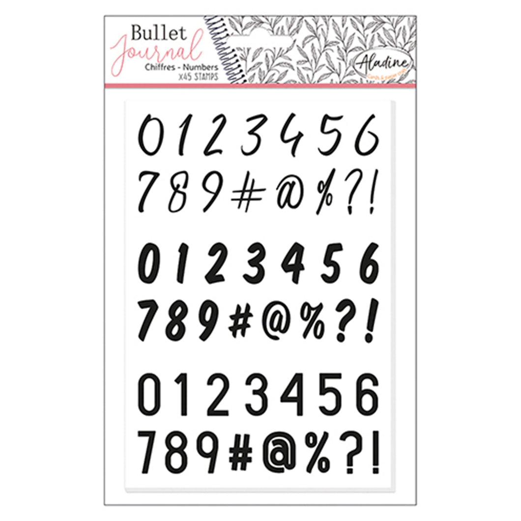 Stampo Bullet Journal Stempelset Motiv: Zahlen 2 45-teilig