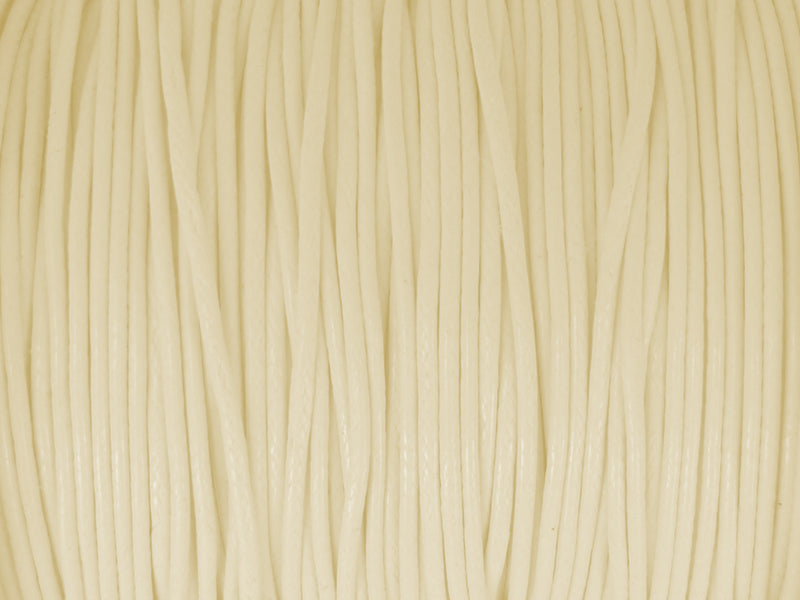Baumwoll Kordel Korean Wax Cord 1mm in altweiß