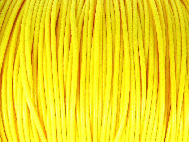 Baumwoll Kordel Korean Wax Cord 1mm in zitrone