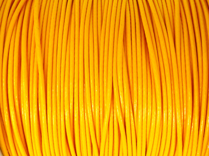 Baumwoll Kordel Korean Wax Cord 1mm in gelb