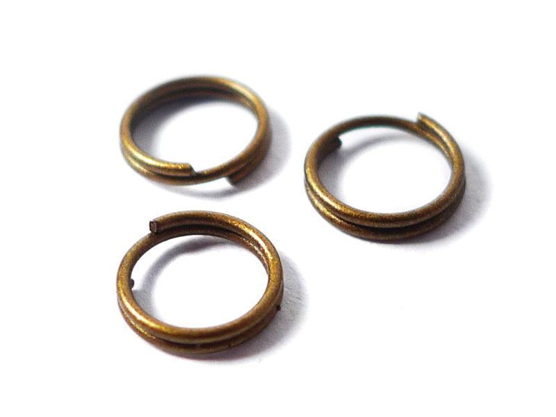 Spaltringe bronzefarben “nickelfrei“ 7 mm - 30 Stück