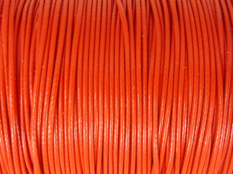 Baumwoll Kordel Korean Wax Cord 1mm in rot