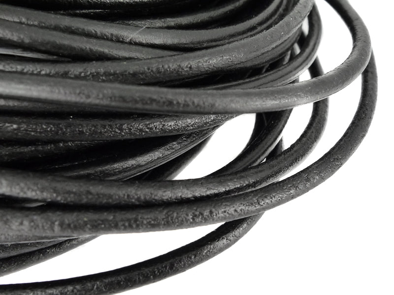 Rindlederband  in schwarz 4mm stark - 1 Meter