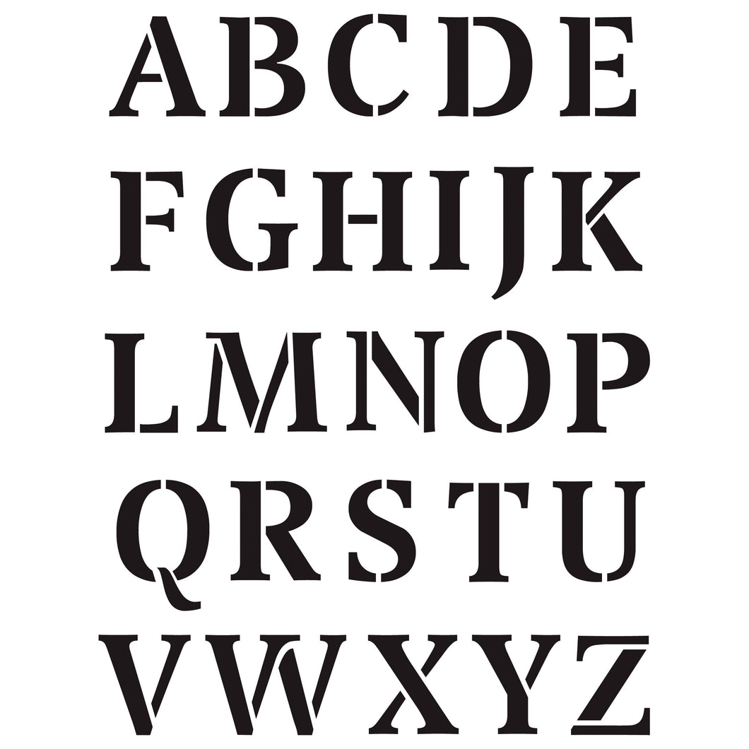 Stencil Buchstaben groß