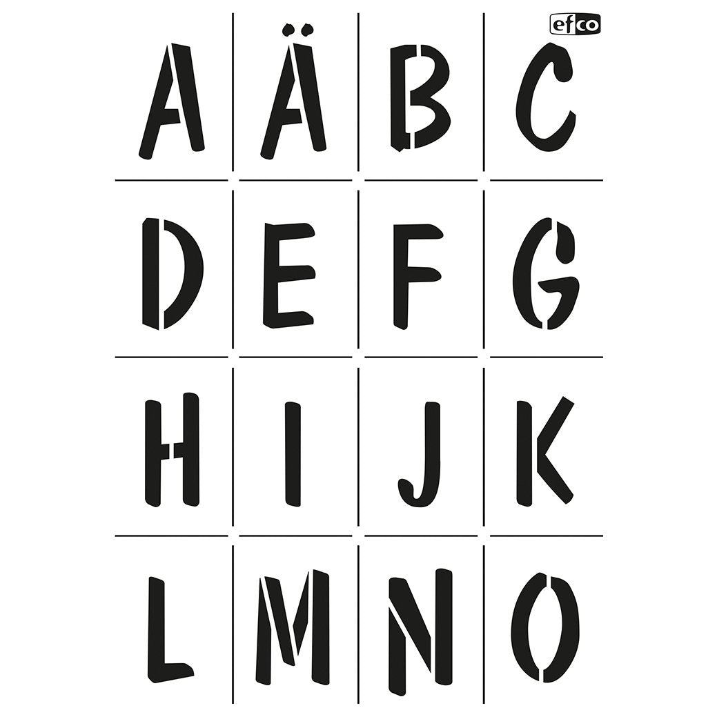 Stencil Buchstaben A - O
