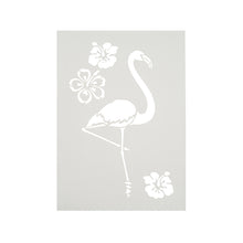 Lade das Bild in den Galerie-Viewer, Stencil Flamingo und Blumen DIN A4 4-teilig
