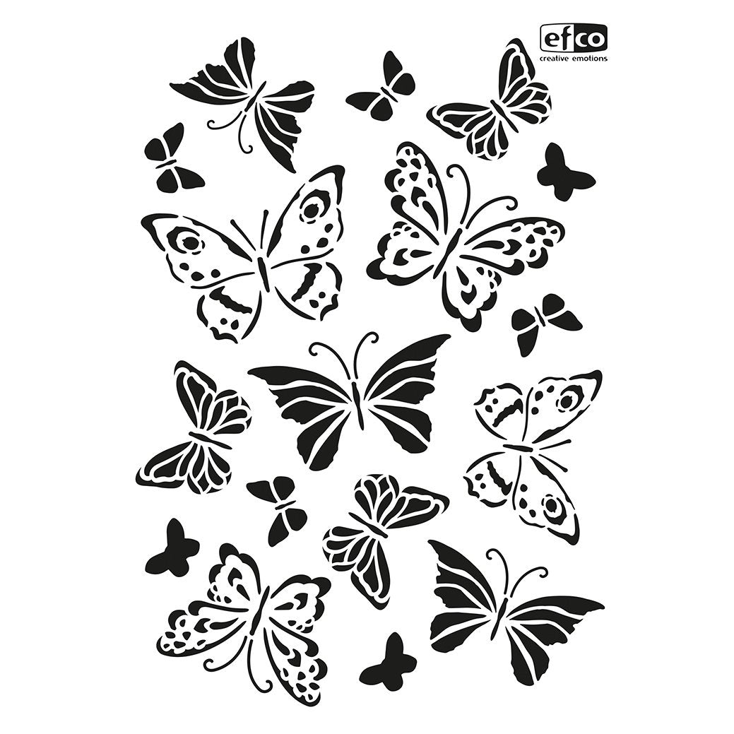 Stencil Schmetterlinge Fläche