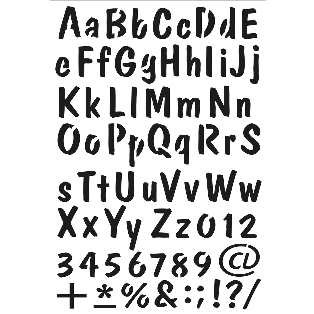 Stencil Buchstaben+Zahlen
