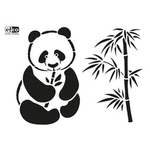 Lade das Bild in den Galerie-Viewer, Stencil Panda Bambus
