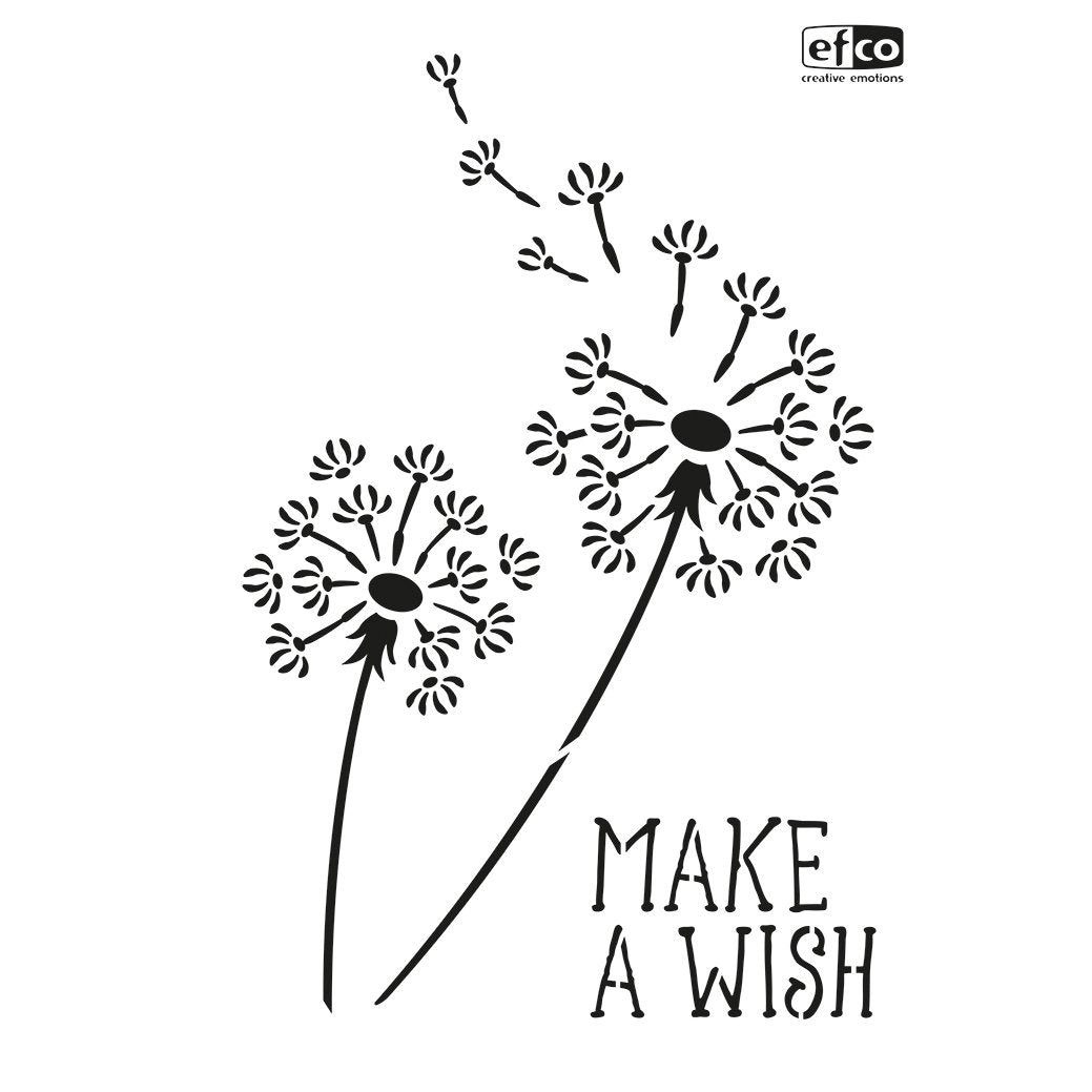 Stencil Pusteblume Make a Wish