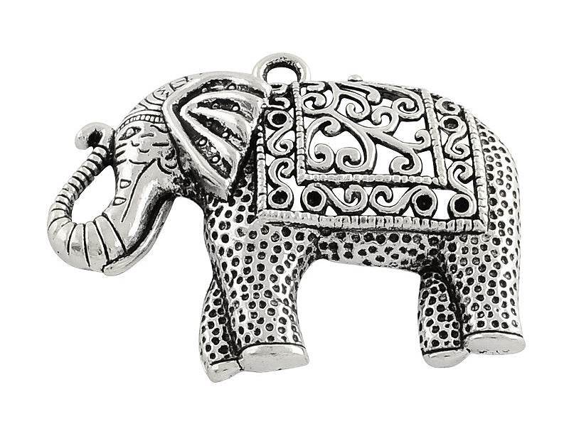 Metallanhänger Elefant 41 x 50,5 mm - 1 Stück