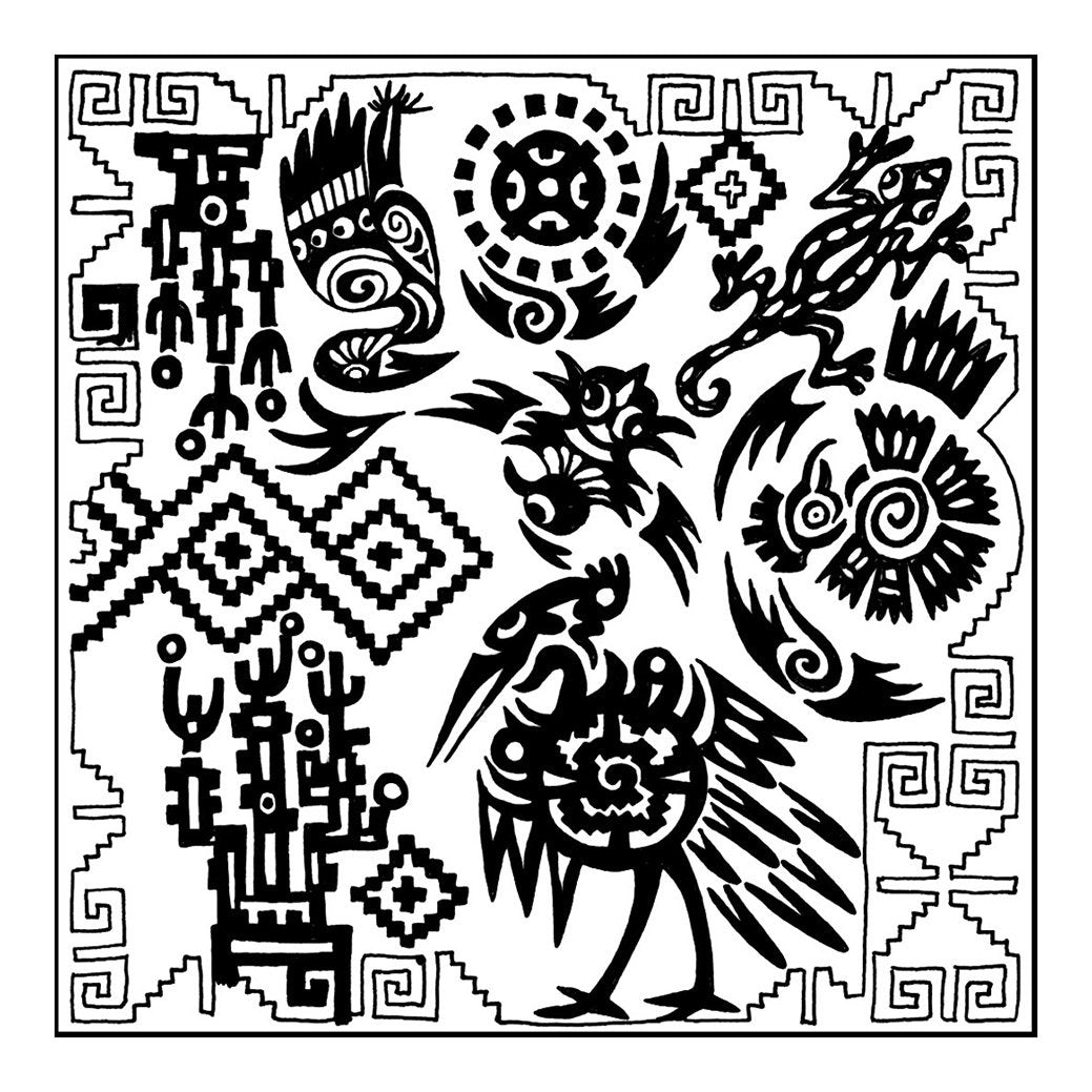 Texturmatte / Prägematte Motiv: Inka Art