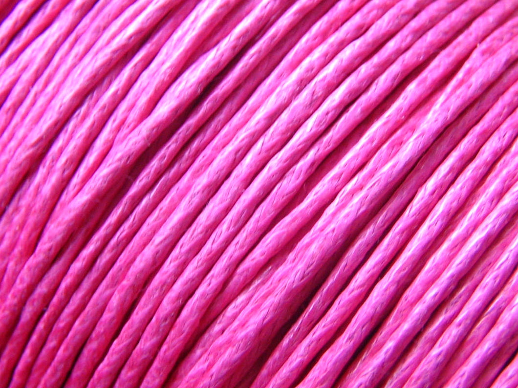 Cotton Wax / Baumwoll Kordel in rosa 1mm - 5 Meter