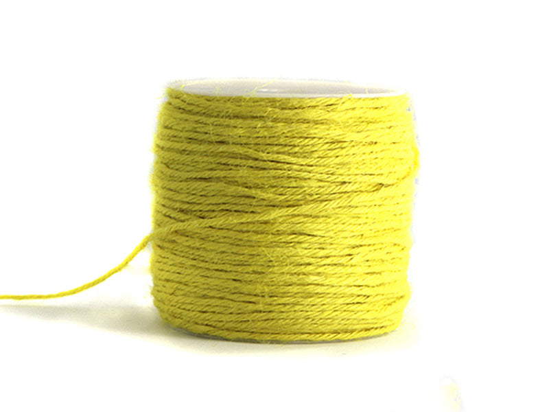 Hanfschnur / Hanfband in gelb 2 mm