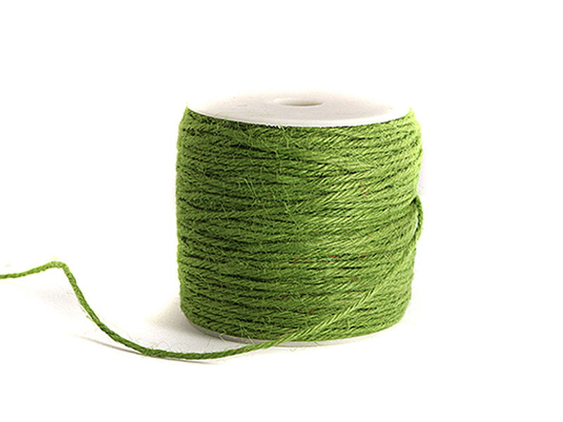 Hanfschnur / Hanfband in grün 2 mm