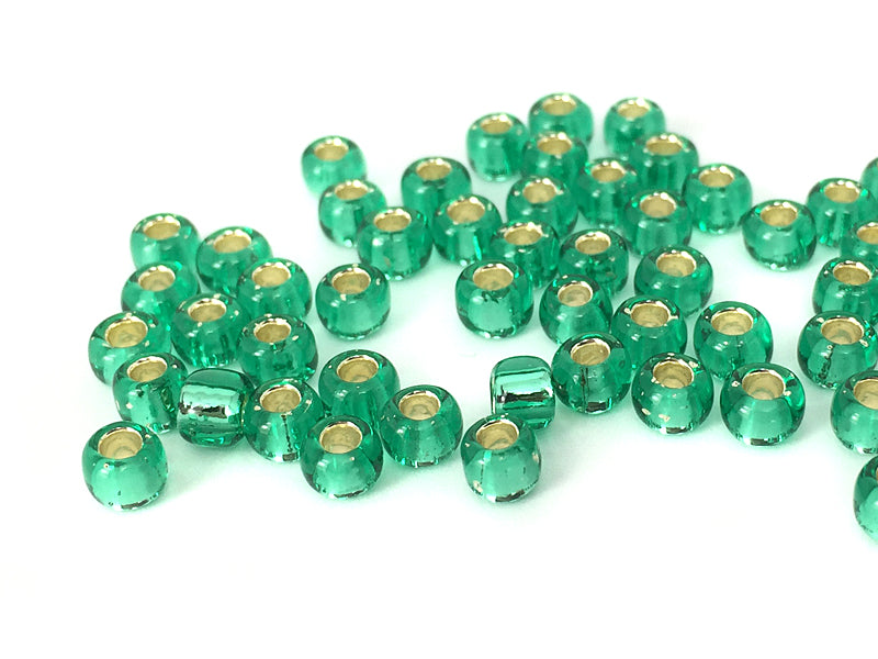 TOHO Beads / Rocailles 6/0 - 4 mm in smaragdfarben - 10g