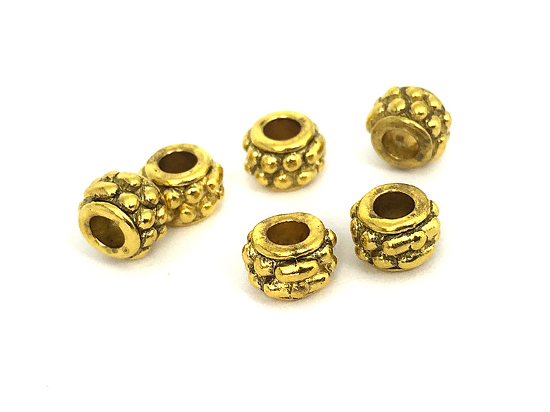 Metallperle / Metallspacer “Rondelle“ in gold 6.5x4.5 mm