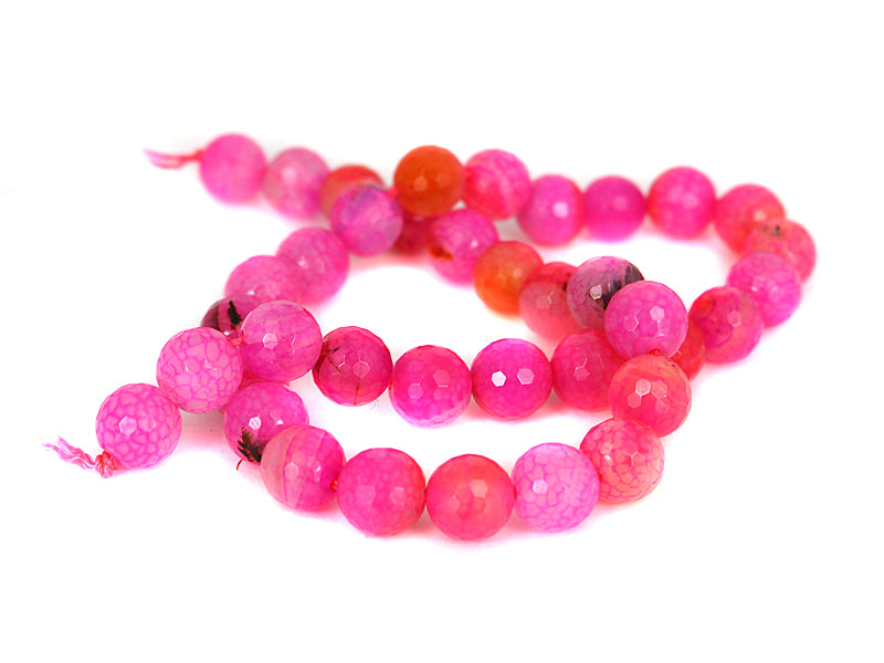 Achat Perlen facettiert in rosa 10 mm - 1 Strang