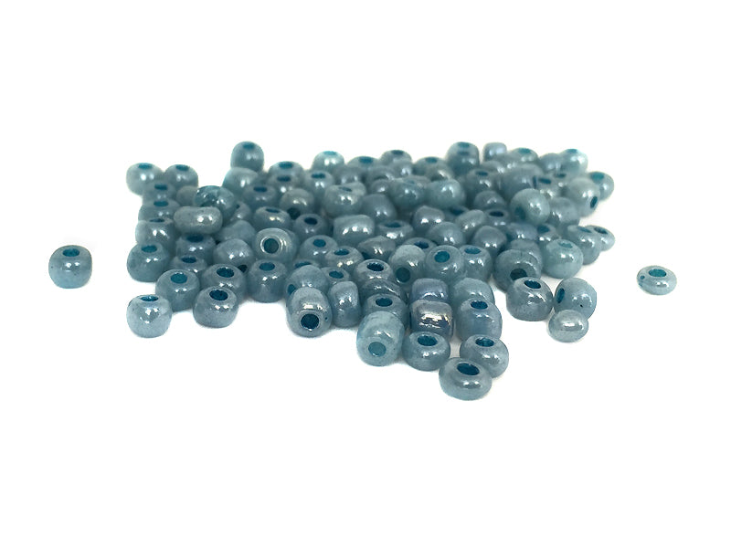 Rocailles Perlen perlisiert in blau - 6/0 - 20 Gramm