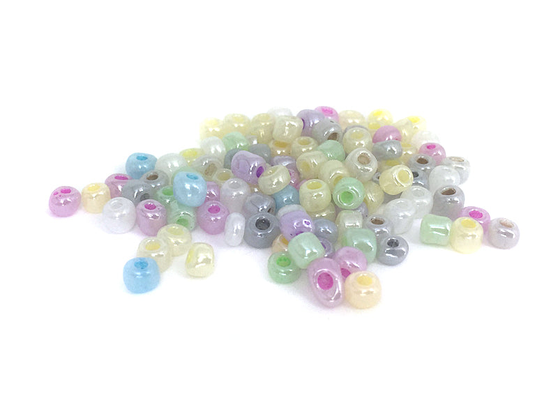 Rocailles Perlen perlisiert in bunt - 6/0 - 20 Gramm