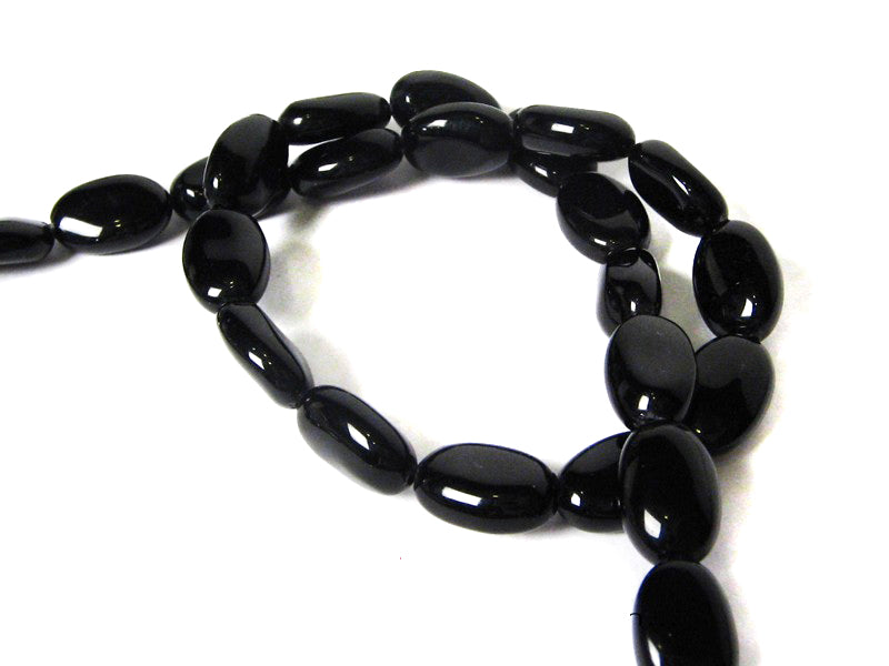 Blackstone Perlen ”Oval” 8x12 mm - 10 Stück