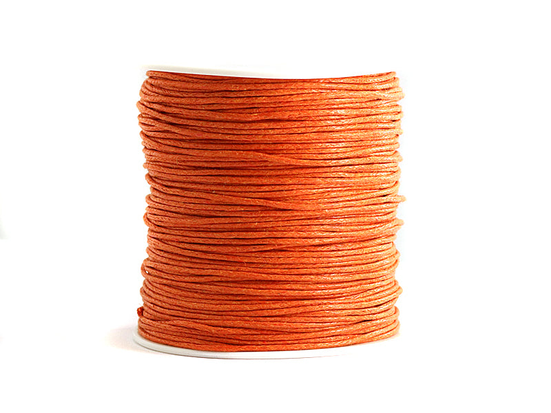Baumwollsschnur / Baumwoll Kordel in orange 1mm stark - 80 Meter