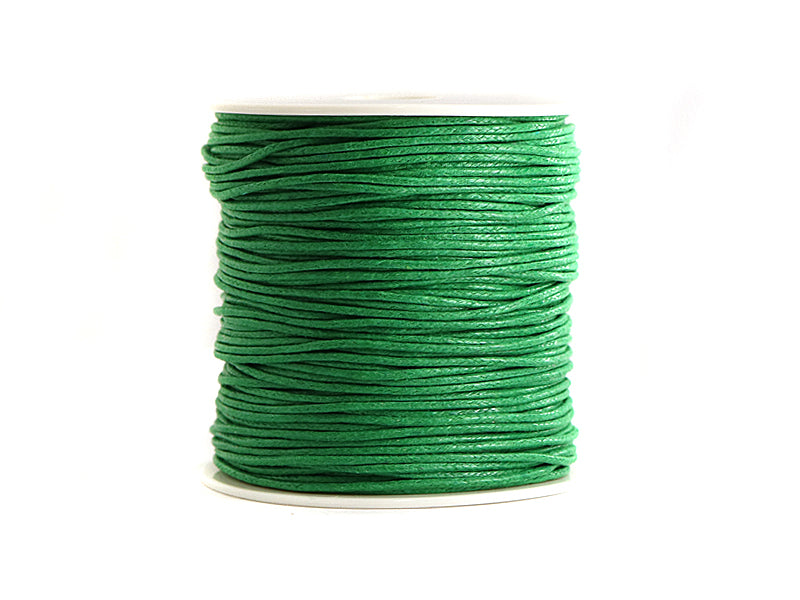 Baumwollsschnur / Baumwoll Kordel in grün 1mm stark - 80 Meter