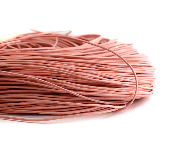 Lederband / Rindlederband in rosa 1mm stark - 5 Meter