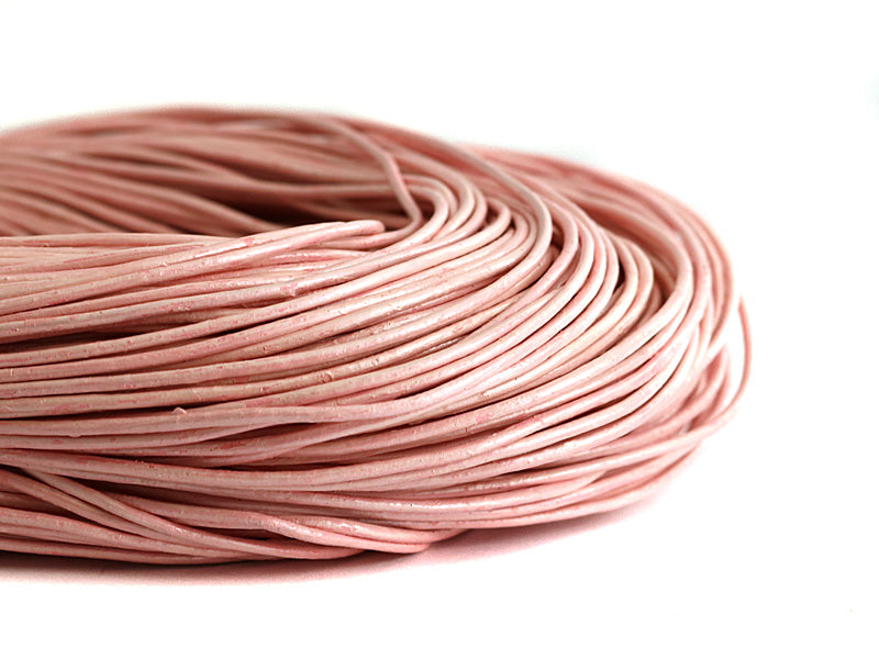 Lederband / Rindlederband in rosa 1.5mm stark - 5 Meter