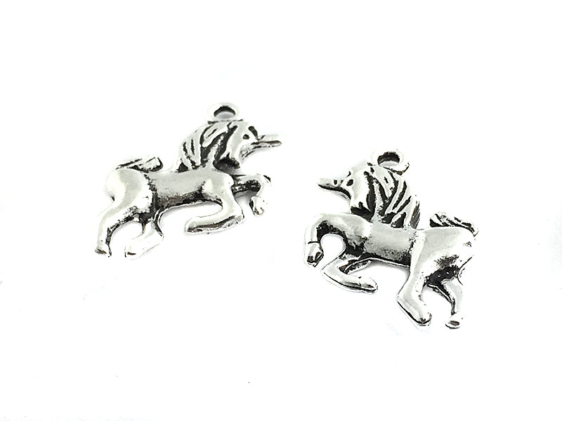 Metallanhänger Einhorn / Unicorn in silberfarben 15.5 mm