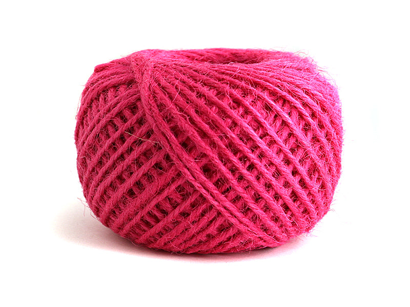 Hanfschnur / Hanfband in pink 2 mm - 50 Meter