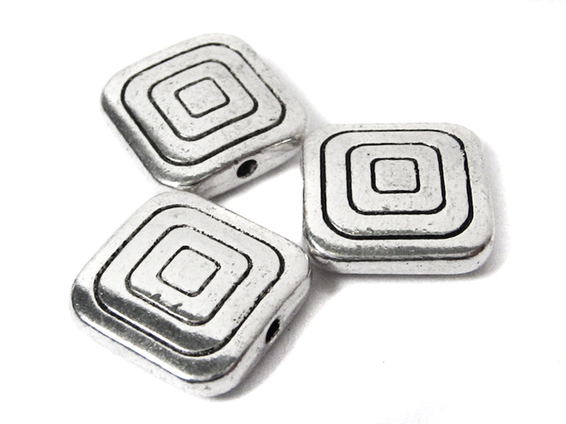 Metallperlen Spacer “Quadrat“ 13 x 13 mm - 5 Stück