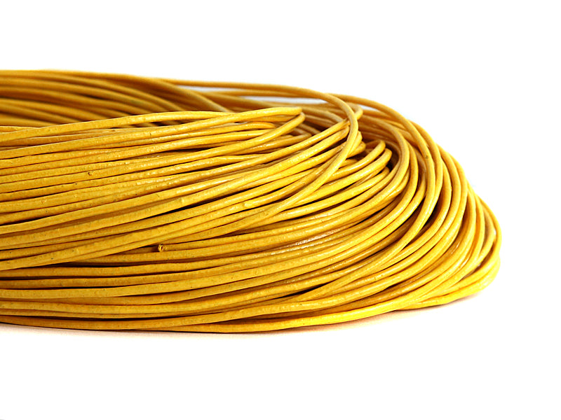 Lederband / Rindlederband in goldfarben 1.5mm stark - 5 Meter