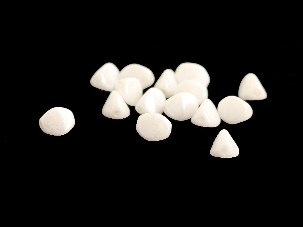 Pinch Beads / Böhmische Glasperlen 5mm in weiß - 100 Stück
