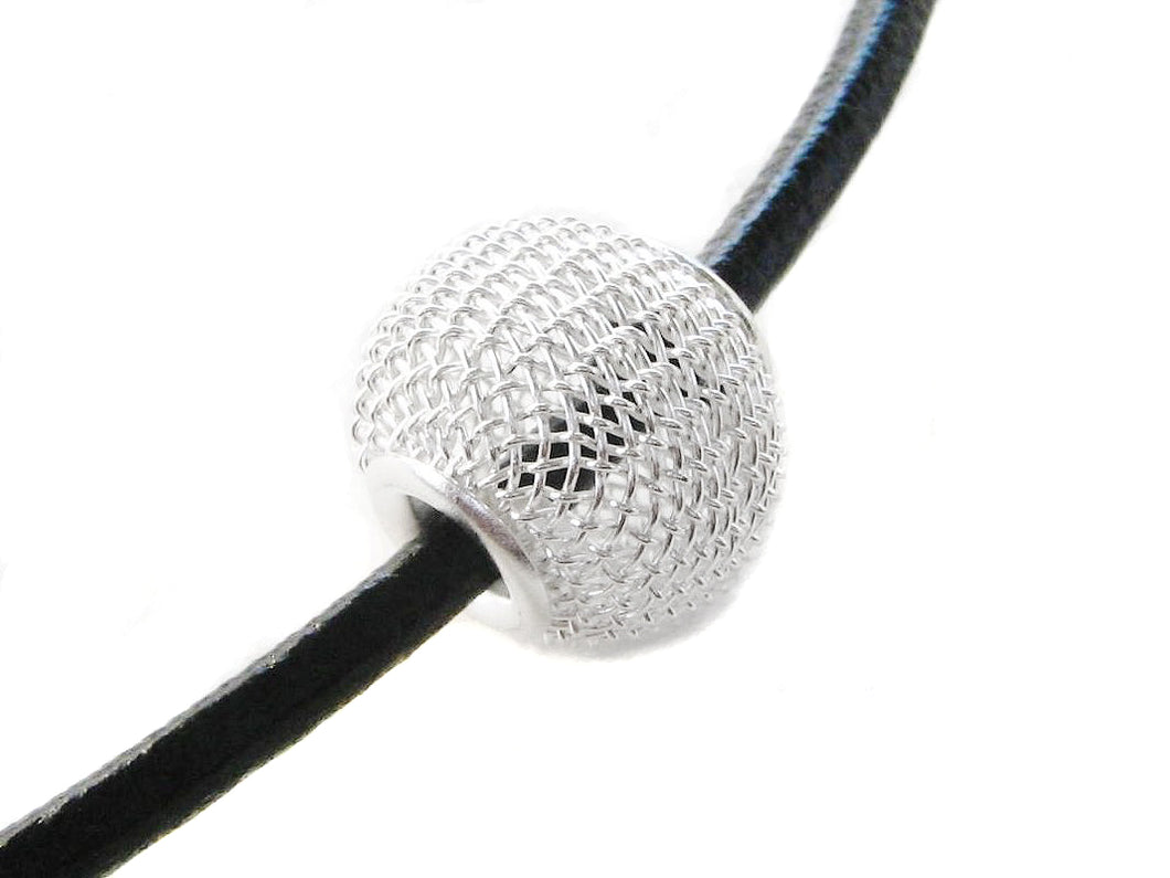 Metallperle / Draht Spacer Perle Rondellen 14x16mm in silber