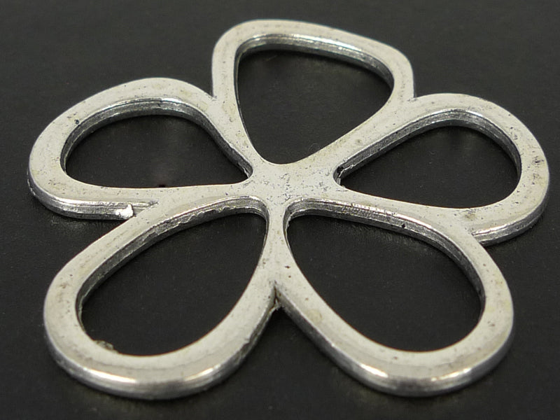 Metallanhänger “Blume“ in silber 34,5 mm - 1 Stück