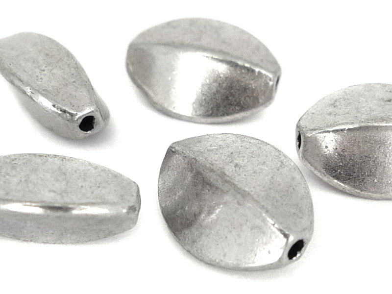 Metallperlen Spacerperlen “Oval“ 9 x 12 mm - 5 Stück