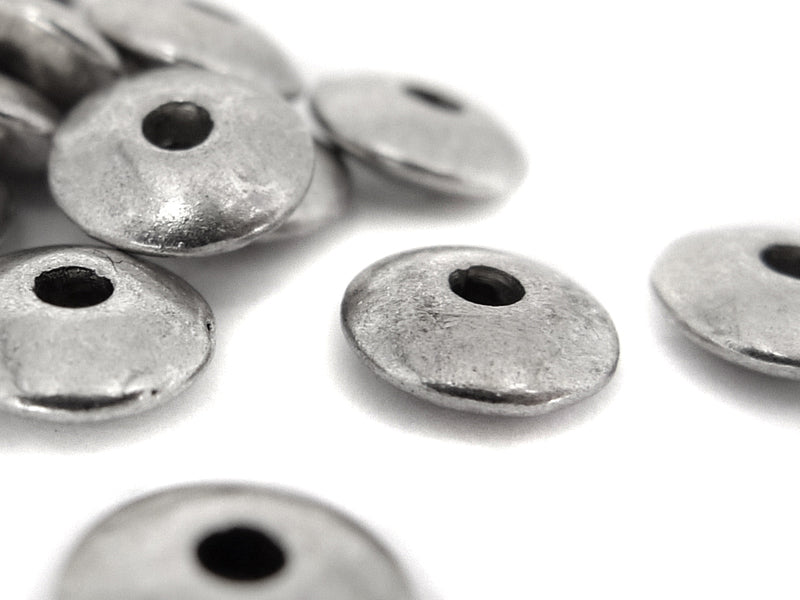 Metallspacer “Rondellen“ in silber 2 x 6 mm - 20 Stück