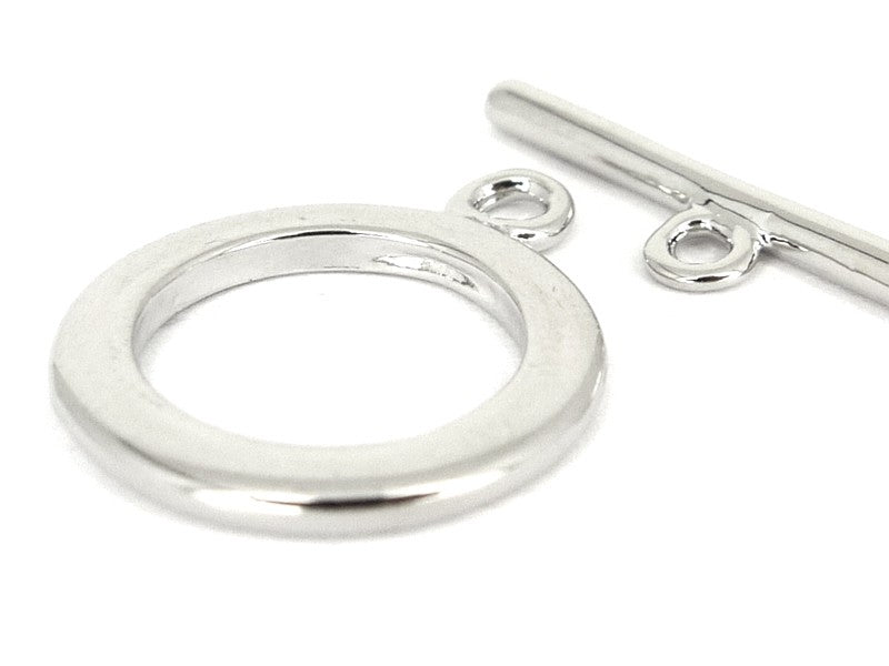 Toogle-Verschluss “Ring“ in platinfarben 15,5 mm