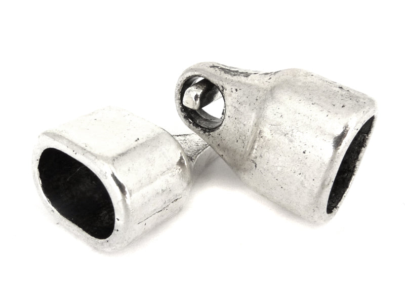 Kettenverschluss Hakenverschluss für Lederbänder 13x40mm - 1 Stück