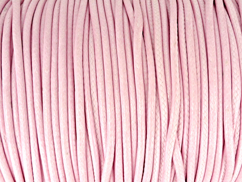 Baumwoll Kordel Korean Wax Cord 2mm in rosa - 5 Meter