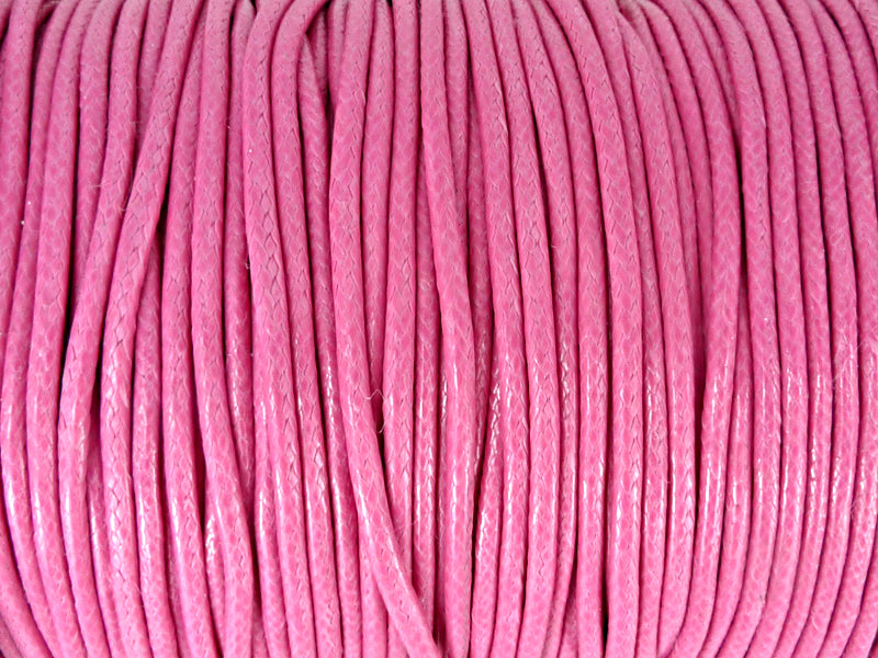Baumwoll Kordel Korean Wax Cord 2mm in pink - 5 Meter
